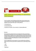 2025-2026 HESI Pharmacology V1 Questions And Answers