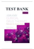 Test Bank for Abrams&rsquo; Clinical Drug Therapy&colon; Rationales for Nursing Practice&comma; 12th Edition &lpar;Frandsen&comma; 2021&rpar;&comma; ISBN&colon;9781975136130&comma; Chapter 1-61 &vert; All Chapters 