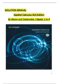 Full Solution Manual for Applied Calculus 8th Edition by Stefan Waner & Steven Costenoble &ndash; Complete Chapters 1&ndash;9 with Step-by-Step Mathematical Solutions&comma; Graphs&comma; Models & Applied Examples