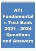 ATI Fundamental s Test Bank 2021 - 2024 Questions with Correct Answers