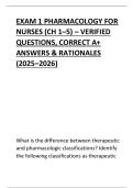 EXAM 1 PHARMACOLOGY FOR  NURSES &lpar;CH 1&ndash;5&rpar; &ndash; VERIFIED  QUESTIONS&comma; CORRECT A&plus;  ANSWERS & RATIONALES  &lpar;2025&ndash;2026&rpar;