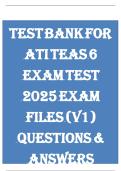 ATI TEAS EXAM 6 TEST 2025 EXAM FILES &lpar;V1&comma; v2&rpar; QUESTIONS WITH CORRECT ANSWERS