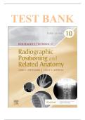 Test Bank for Bontrager&rsquo;s Textbook of Radiographic Positioning and Related Anatomy 10th Edition by Lampignano&comma; ISBN&colon;9780323797924 All Chapters Covered 
