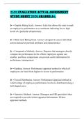 2520 EVALUATION ACTUAL ASSESSMENT STUDY SHEET 2026 GRADED A&plus;