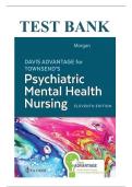 Test Bank for Davis Advantage for Townsend's Essentials of Psychiatric Mental Health Nursing&colon; Concepts of Care in Evidence-Based Practice&comma; 9th Edition by Morgan Townsend &vert; Newest Update 2026