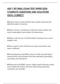 A&P 1 101 FINAL EXAM TEST PAPER 2026 COMPLETE QUESTIONS AND SOLUTIONS 100&percnt; CORRECT