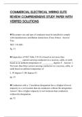 COMMERCIAL ELECTRICAL WIRING ELITE REVIEW COMPREHENSIVE STUDY PAPER WITH VERIFIED SOLUTIONS