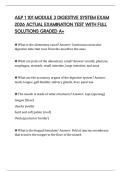 A&P 1 101 MODULE 3 DIGESTIVE SYSTEM EXAM 2026 ACTUAL EXAMINATION TEST WITH FULL SOLUTIONS GRADED A&plus;