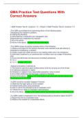 QMA Practice Test Questions With Correct Answers