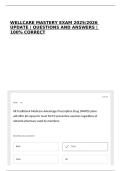 WELLCARE MASTERY EXAM 2025&sol;2026 UPDATE &vert; QUESTIONS AND ANSWERS &vert; 100&percnt; CORRECT