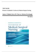 Test Bank - Brunner & Suddarth's Textbook of Medical-Surgical Nursing 15th Edition by Janice L Hinkle&comma; Kerry H&period; Cheever & Kristen Overbaugh - Complete&comma; ISBN&colon; 9781975161033&comma; Elaborated and Latest Test bank&period; ALL Chapters &lpar;1-68&rpar; Included and Updated 2026