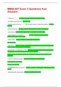 MMSC407 Exam 3 Questions And Answers