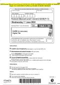 2025 Pearson Edexcel Level 1&sol;Level 2 GCSE &lpar;9&ndash;1&rpar; JUNE MATHEMATICS PAPER 3 &lpar;Calculator&rpar; Higher Tier QUESTION PAPER And MARK SCHEME MERGED