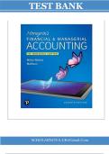 Test Bank for Financial and Managerial Accounting&colon; Managerial Chapters&comma; 7th Edition &lpar;Miller-Nobles