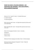 MGMT 301 EXAM 1 PSU RON JOHNSON &vert; 118 QUESTIONS AND ANSWERS &vert; 2025&sol;2026 UPDATE &vert; WITH COMPLETE SOLUTION