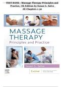 Test Bank for Massage Therapy&colon; Principles and Practice&comma; 7th Edition by Susan G&period; Salvo &lpar;Elsevier&comma; 2022&rpar; &vert; ISBN&colon; 9780323878159 &vert; All Chapters 1-30