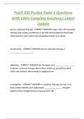 Psych 350 Purdue Exam 1 Questions  With 100&percnt; Complete Solutions&vert; Latest  Update 