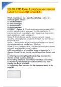 NR 326 CMS Exam 2 Questions and Answers Latest Versions 2025 Graded A&plus;