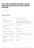 TDCJ CORE COMPETENCIES EXAM ACTUAL 2025&sol;2026 QUESTIONS AND 100&percnt; CORRECT ANSWERS