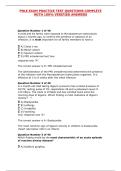 PNLE EXAM PRACTICE TEST QUESTIONS COMPLETE WITH 100&percnt; VERIFIED ANSWERS