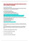 PNLE EXAM PRACTICE QUESTIONS COMPLETE WITH 100&percnt; OUTLINED AND  CORRECT ANSWERS &vert;&vert; VERIFIED EXAM QUESTIONS