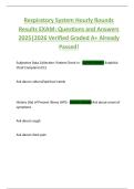 Respiratory System Hourly Rounds  Results EXAM&colon; Questions and Answers  2025&vert;2026 Verified Graded