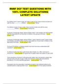 RNRF DCF TEST QUESTIONS WITH  100&percnt; COMPLETE SOLUTIONS&vert;  LATEST UPDATE 