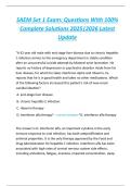 SAEM Set 1 Exam&colon; Questions With 100&percnt;  Complete Solutions 2025&vert;2026 Latest  Update