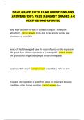 STAR GUARD ELITE EXAM QUESTIONS AND  ANSWERS 100&percnt; PASS &vert;ALREADY GRADED A&plus;&vert;  VERIFIED AND UPDATED