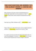 TABC EXAM QUESTIONS AND ANSWERS 100&percnt;  PASS &vert;ALREADY GRADED A&plus;&vert; VERIFIED AND  UPDATED 