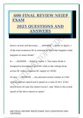 600 FINAL REVIEW NEIEP EXAM 2025 QUESTIONS AND ANSWERS