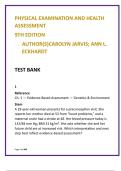 Health Assessment & Physical Examination MCQs &vert; Jarvis 9th Edition Test Bank &vert; NCLEX Ready