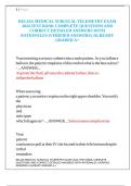 RELIAS MEDICAL SURGICAL TELEMETRY EXAM 2024 TEST BANK COMPLETE QUESTIONS AND CORRECT DETAILED ANSWERS WITH RATIONALES &lpar;VERIFIED ANSWERS&rpar; ALREADY GRADED A