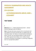 Jarvis Health Assessment 9e Test Bank &vert; Nursing Physical Examination NCLEX-Style Questions