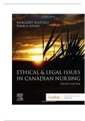 TEST BANK FOR Ethical & Legal Issues in Canadian Nursing 4th Edition by Margaret Keatings&comma; Pamela Adams ISBN&colon;978-1771721776 COMPLETE GUIDE ALL CHAPTERS COVERED 100&percnt; VERIFIED A&plus; GRADE ASSURED&excl;&excl;&excl;&excl;&excl;NEW LATEST UPDATE&excl;&excl;&excl;&excl;&excl;&excl;