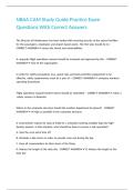 NBAA CAM Study Guide Practice Exam Questions With Correct Answers