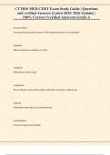 CT DDS MED CERT Exam &ndash; Study Guide with Questions and Verified Answers&comma; Latest Update &lpar;2025&ndash;2026&rpar;