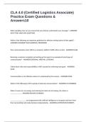 CLA 4&period;0 &lpar;Certified Logistics Associate&rpar; Practice Exam Questions & Answers