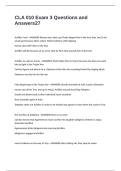 CLA 010 Exam 3 Questions and Answers