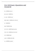 CLA 115 Exam 4 Questions and Answers