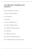 CLA 135 Exam 1 Questions and Answers