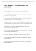 CLA Chapter 3 Test Questions and Answers
