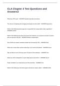 CLA Chapter 4 Test Questions and Answers