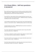 CLA Exam Ethics - Self test questions & answers