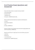 CLA Practice Exam Questions and Answers