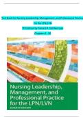 Nursing Leadership&comma; Management&comma; and Professional Practice for the LPN&sol;LVN 7th Edition Test Bank &vert; Tamara Dahlkemper