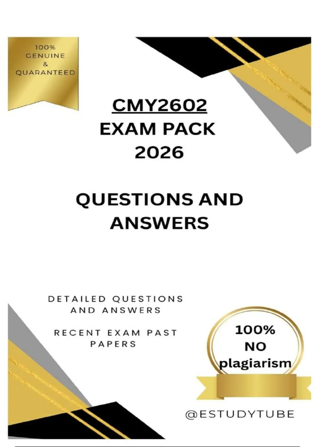 CMY2602 EXAM PACK 2026 - DETAILED QUESTIONS AND ANSWERS - CMY2602 EXAM ...