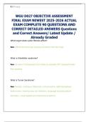 WGU D027 Objective Assessment &ndash; Final Exam Practice Set &lpar;2025&sol;2026 Update&rpar; with Verified Detailed Answers
