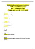 CM 2105 Exam 1- Revamped Exam with Revised Questions and Correct Answers&comma; Complete A&plus; Guide 2025&sol;2026&period;