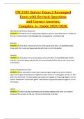CM 2105 Survey Exam 2 Revamped Exam with Revised Questions and Correct Answers&comma; Complete A&plus; Guide 2025&sol;2026&period;